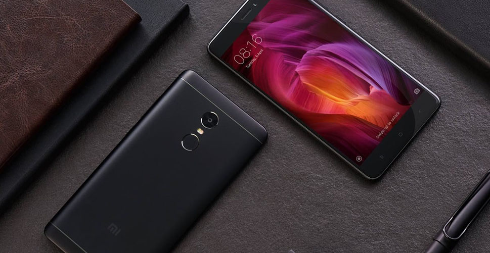 элегантный Xiaomi Redmi Note 4X в черном цвете
